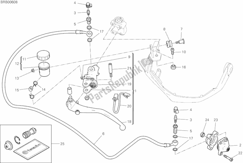 Tutte le parti per il Pompa Frizione del Ducati Multistrada 1260 ABS 2020